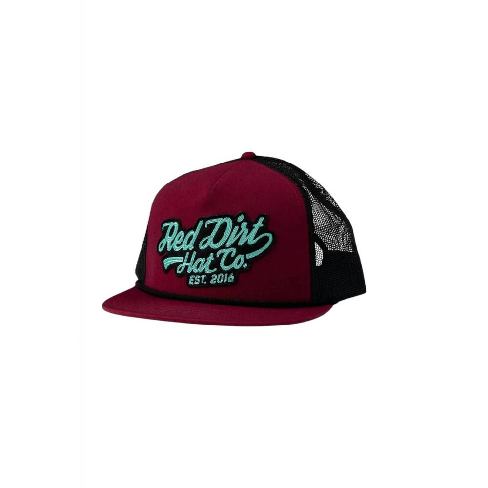 NEW RED DIRT HAT COMPANY men's off the vine cap in burgundy/black